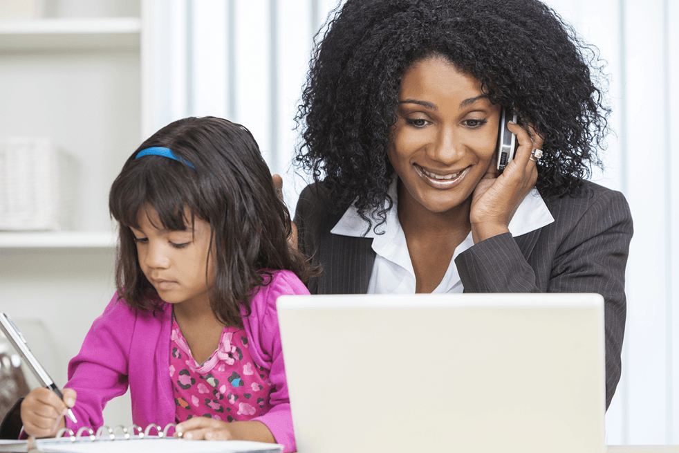 mompreneur working from home